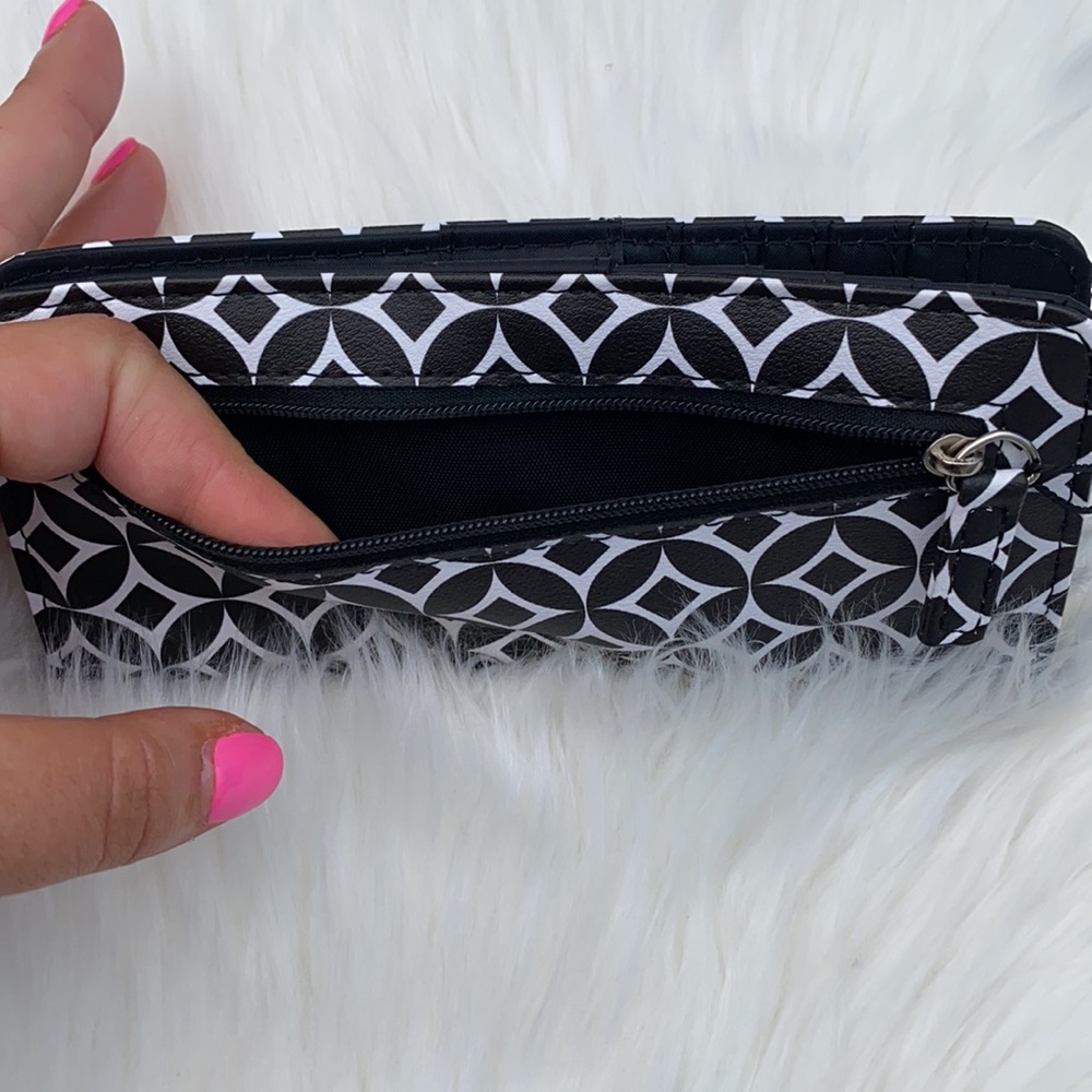 Mundi black & white patterned snap wallet - Picture 2 of 4